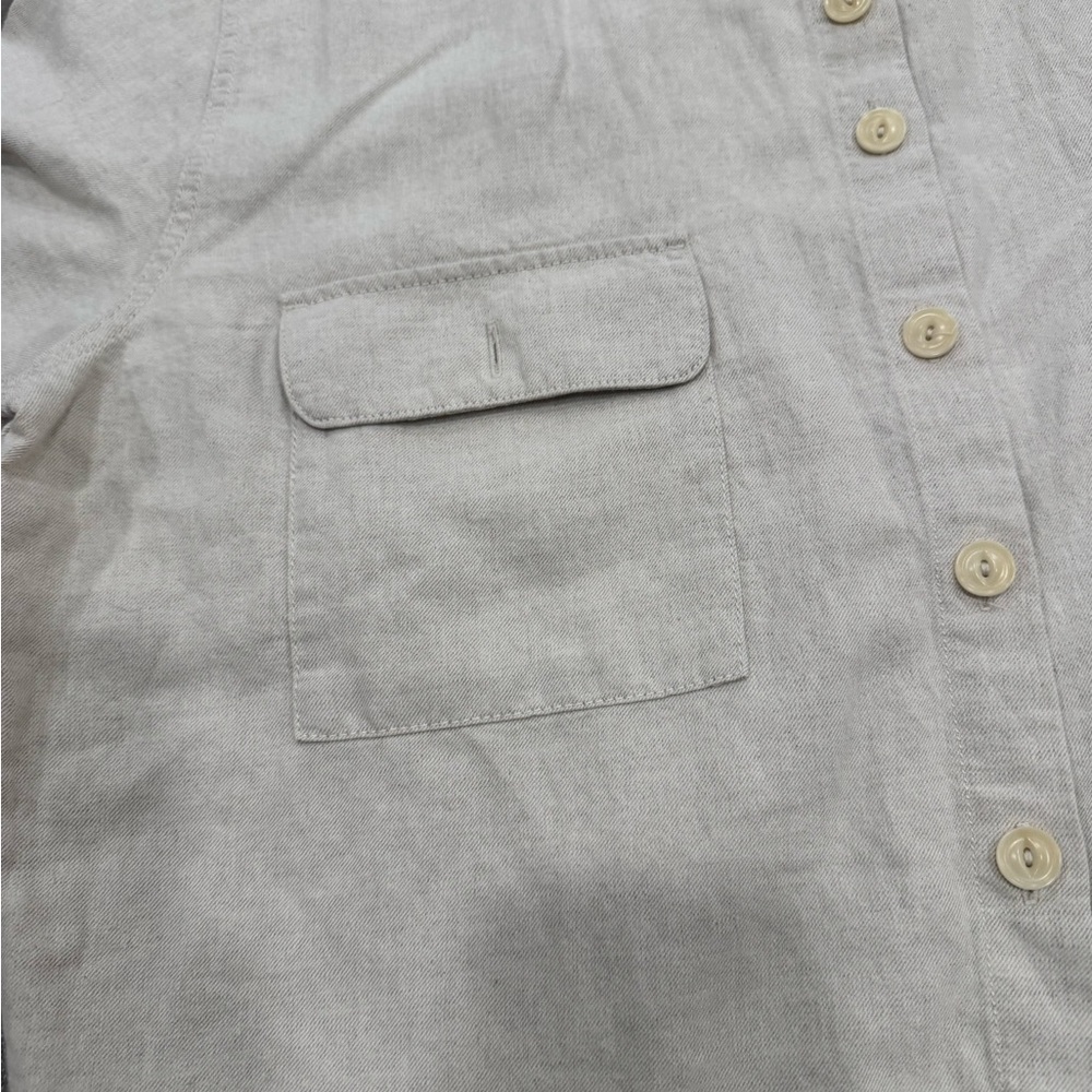 Outerknown Linen Short Sleeve Utility Jumpsuit – Beige, Size L, Sustainable - Picture 2 of 4